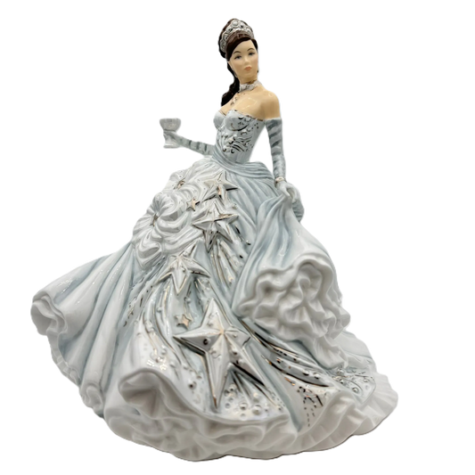 English Ladies Congratulations Silver Figurine