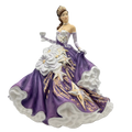 english ladies congratulations amethyst figurine - Charterwells