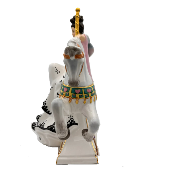 english ladies fairground attraction white figurine - Charterwells