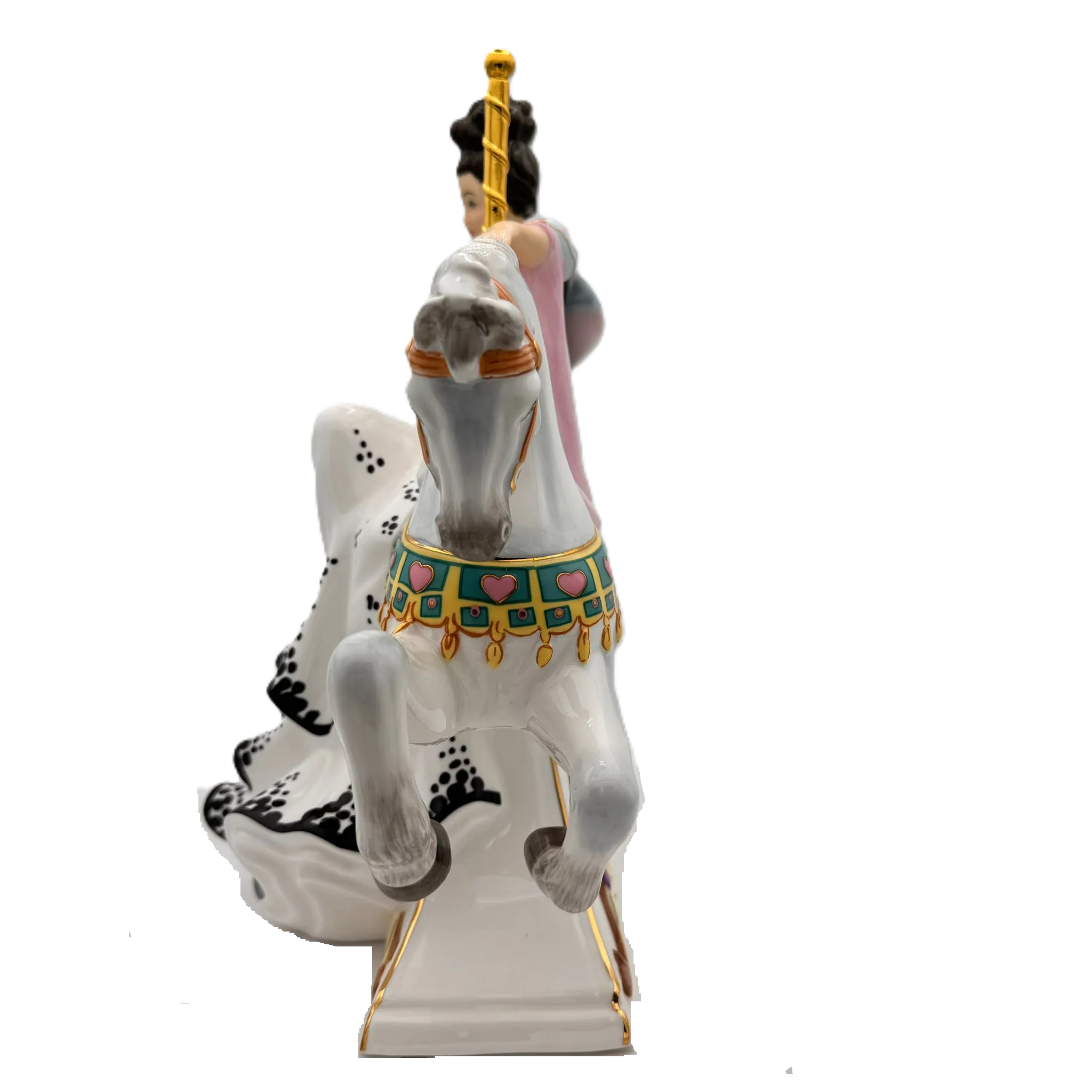 english ladies fairground attraction white figurine - Charterwells