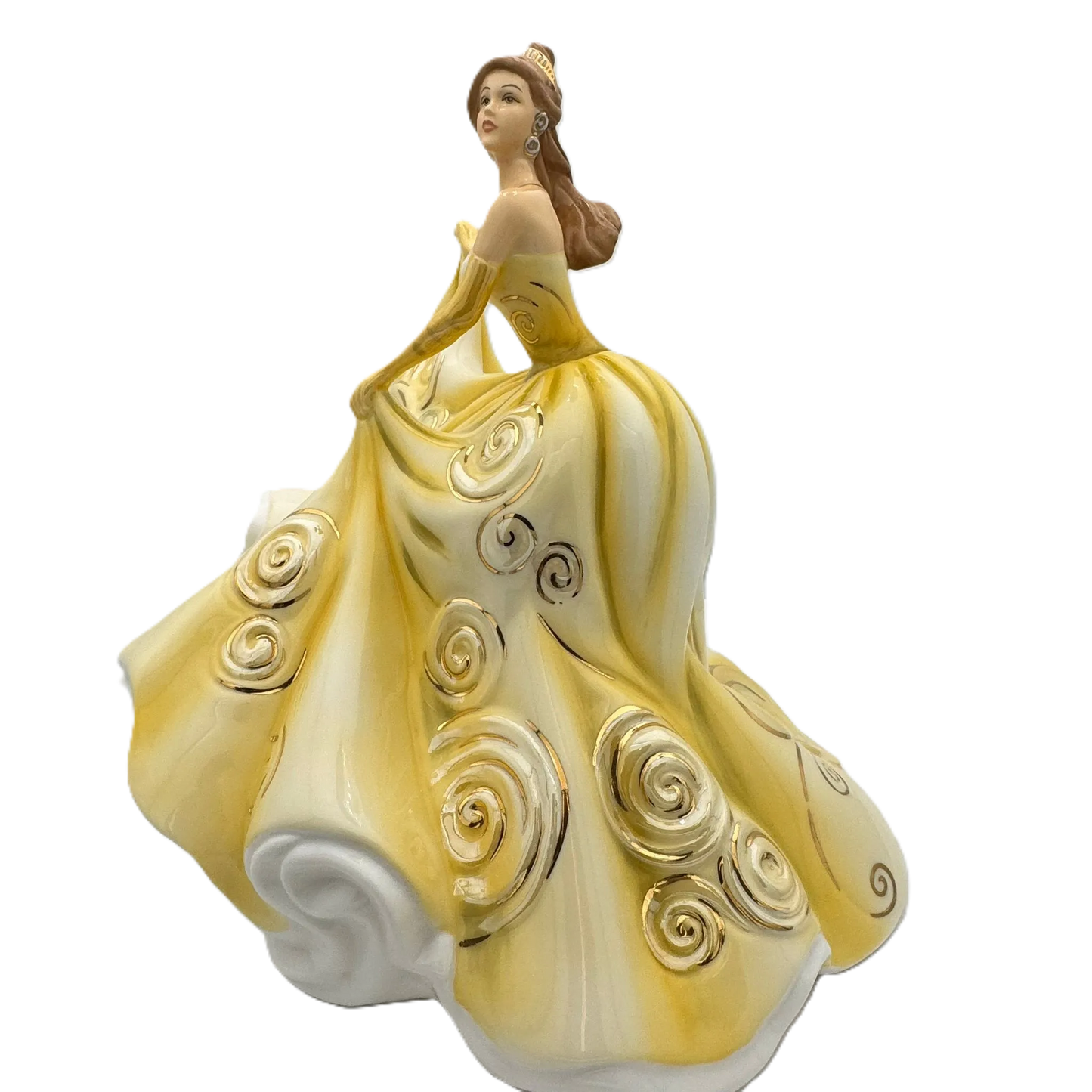 English Ladies Golden Charm Figurine