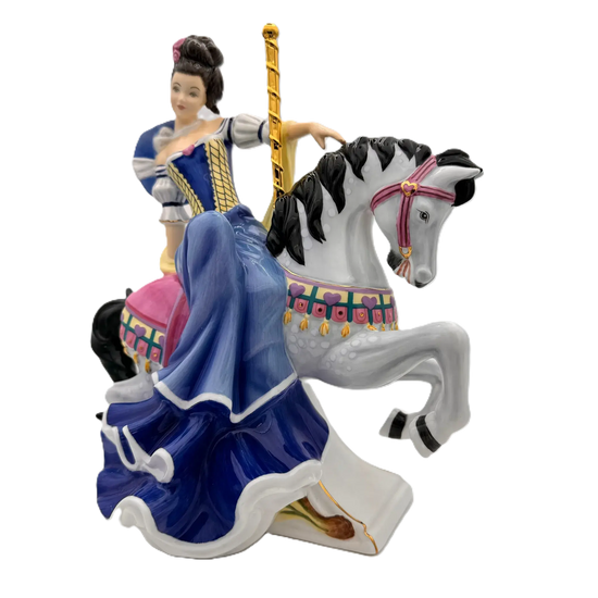 english ladies fairground attraction blue figurine - Charterwells