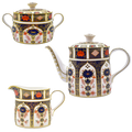 royal crown derby imari 1128 3pc tea set 2 1st quality - Charterwells