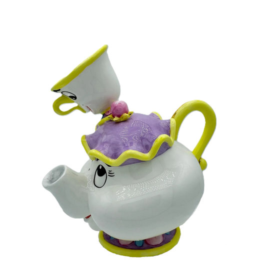 english ladies disney beauty the beast mrs potts chip figurine - Charterwells