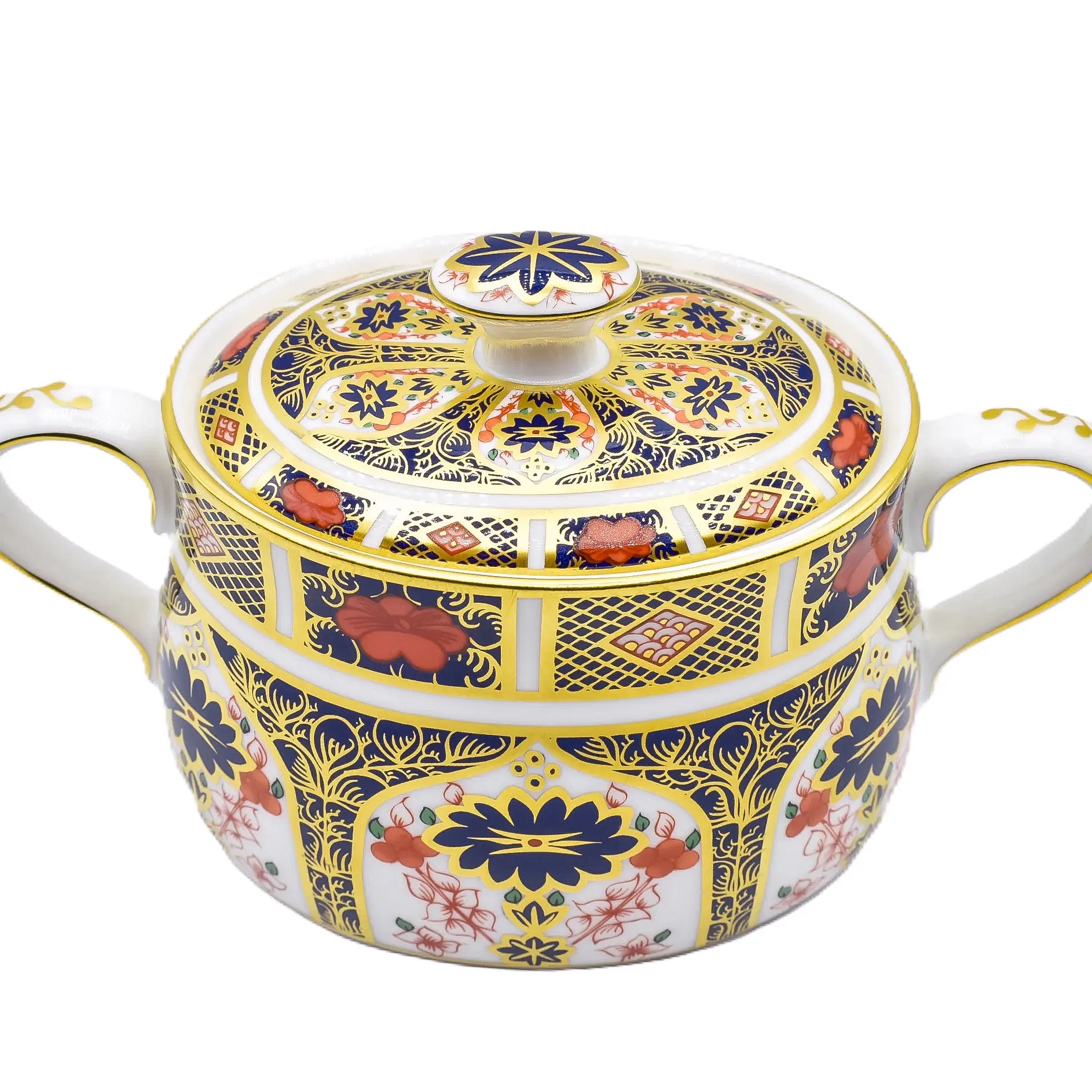 royal crown derby imari 1128 covered sugar bowl - Charterwells