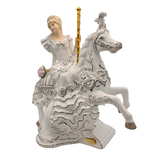 english ladies carousel bride figurine blonde - Charterwells