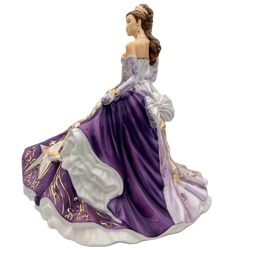 english ladies congratulations amethyst figurine - Charterwells