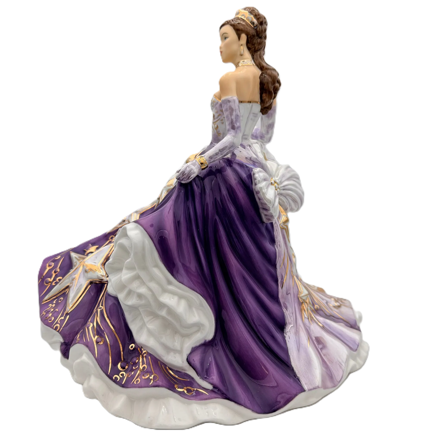 English Ladies Congratulations Amethyst Figurine