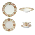 Royal Crown Derby Red Panel 30pc Set (2) - Charterwells