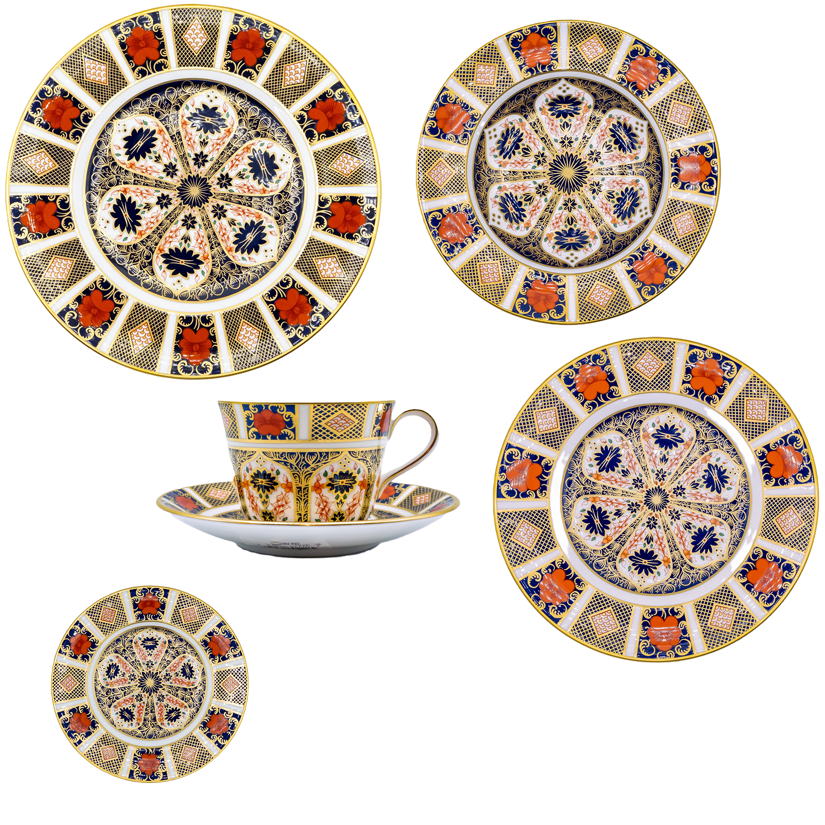 royal crown derby imari 1128 36pc dinner set 1st quality - Charterwells