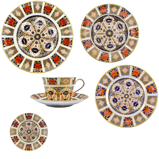 royal crown derby imari 1128 36pc dinner set 1st quality - Charterwells
