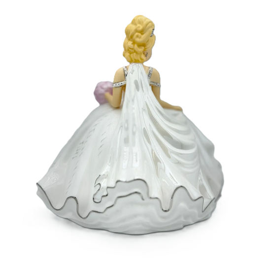 english ladies thelma madine mini bride of the year figurine blonde - Charterwells