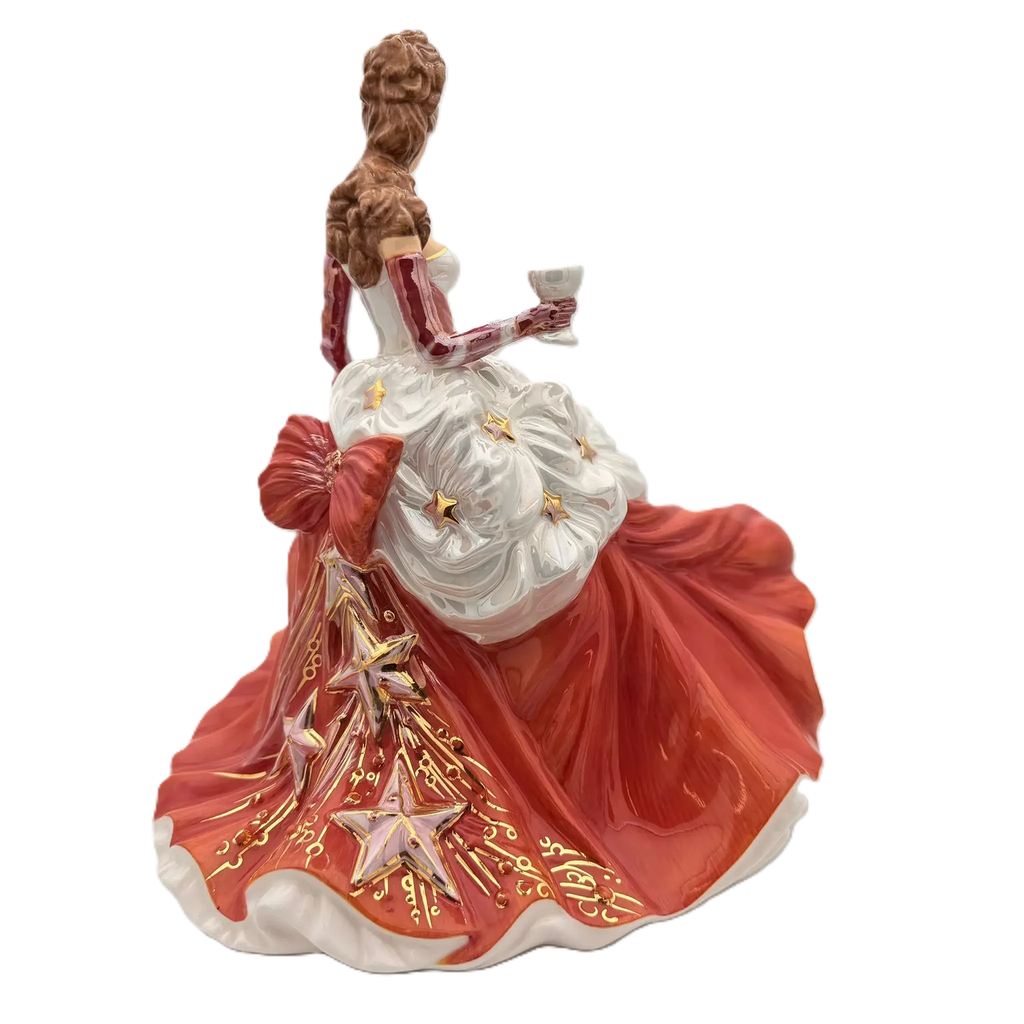 english ladies congratulations ruby figurine - Charterwells