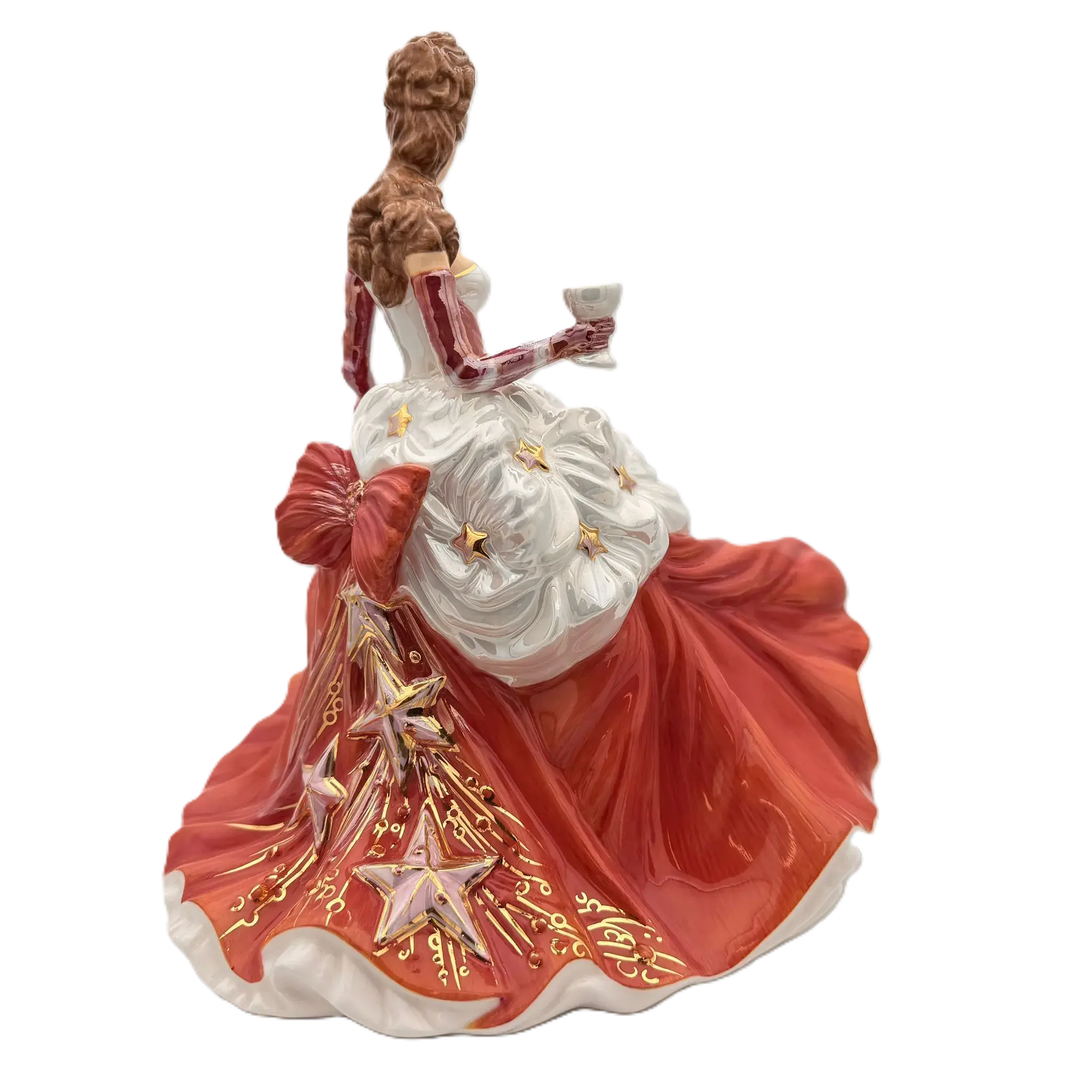 english ladies congratulations ruby figurine - Charterwells