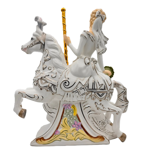 english ladies carousel bride figurine blonde - Charterwells