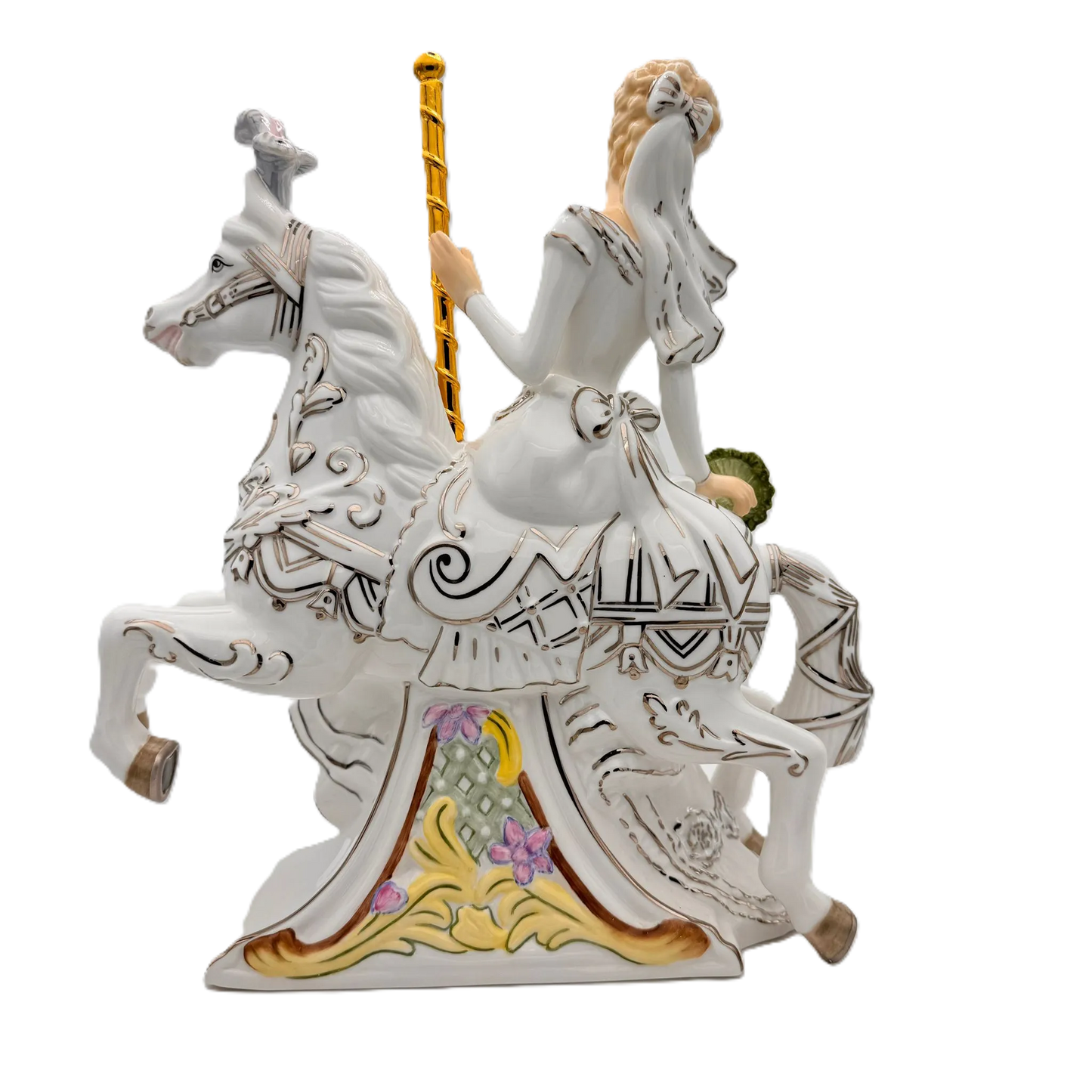 English Ladies Carousel Bride Figurine : Blonde