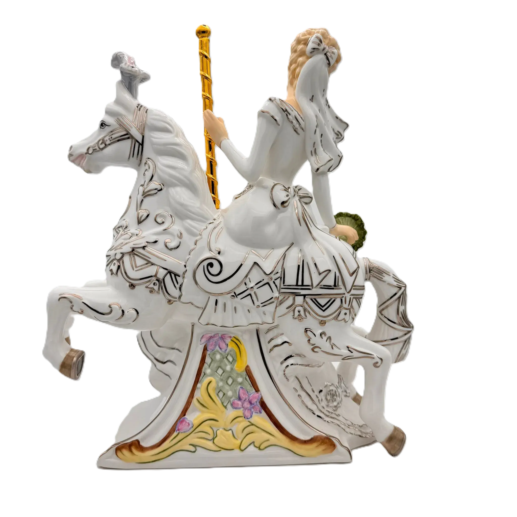 english ladies carousel bride figurine blonde - Charterwells
