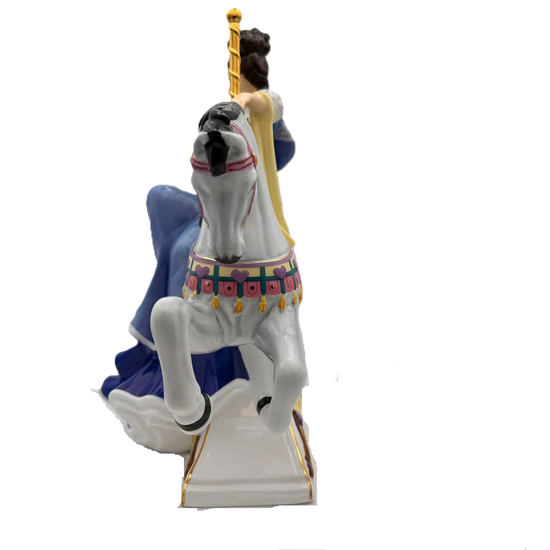 english ladies fairground attraction blue figurine - Charterwells