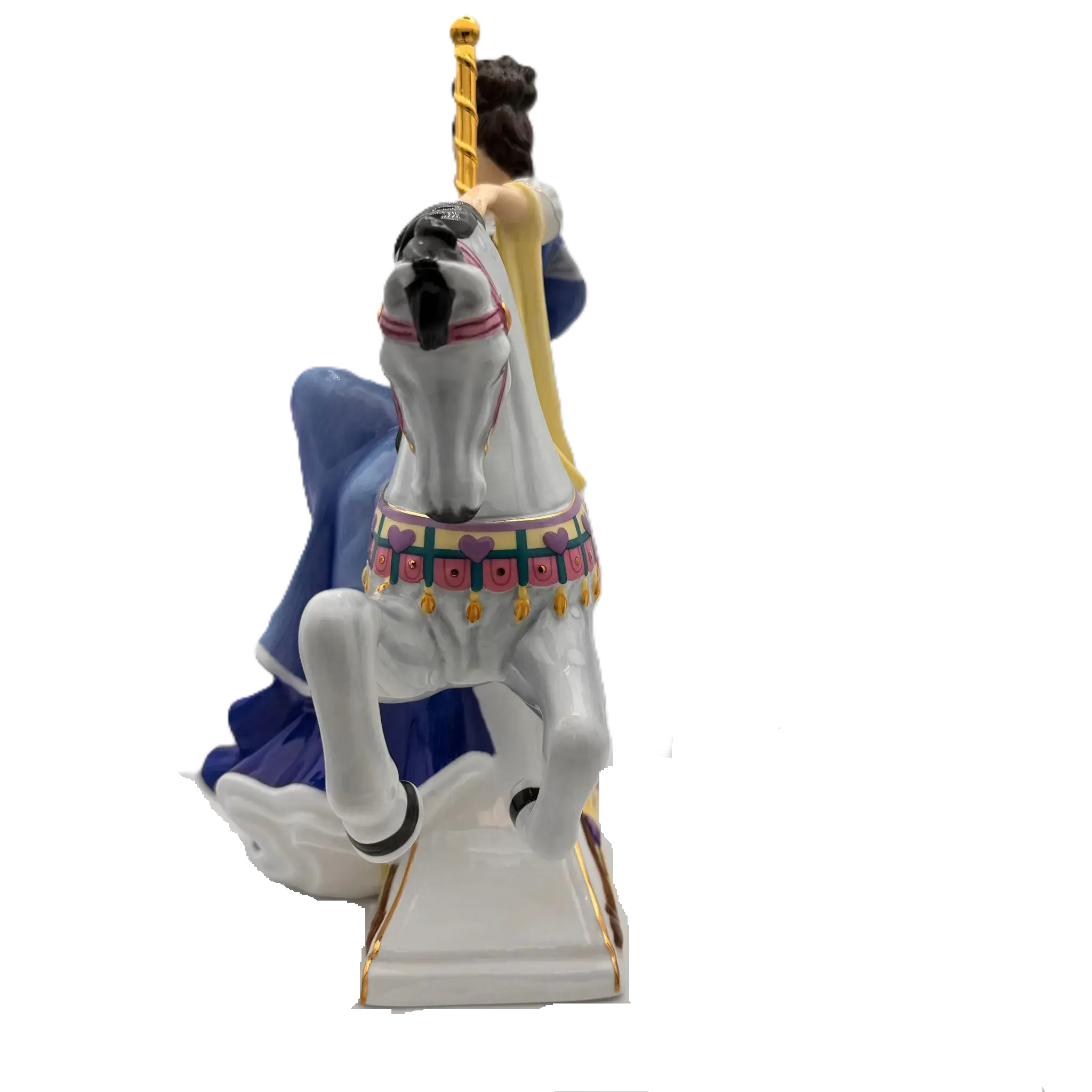 english ladies fairground attraction blue figurine - Charterwells