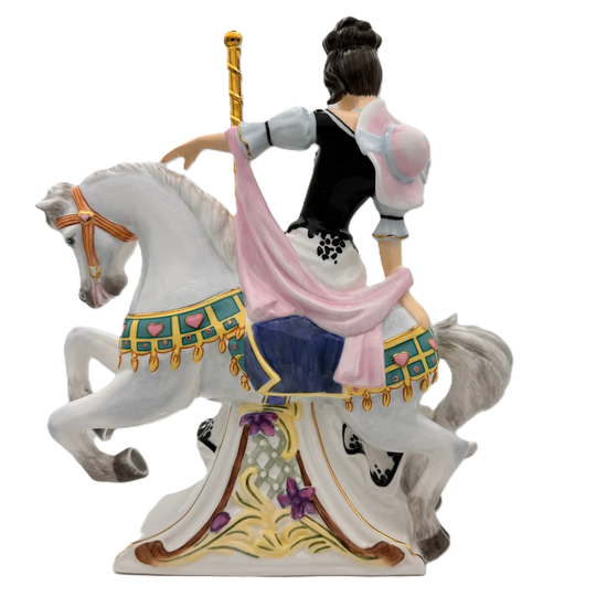 english ladies fairground attraction white figurine - Charterwells