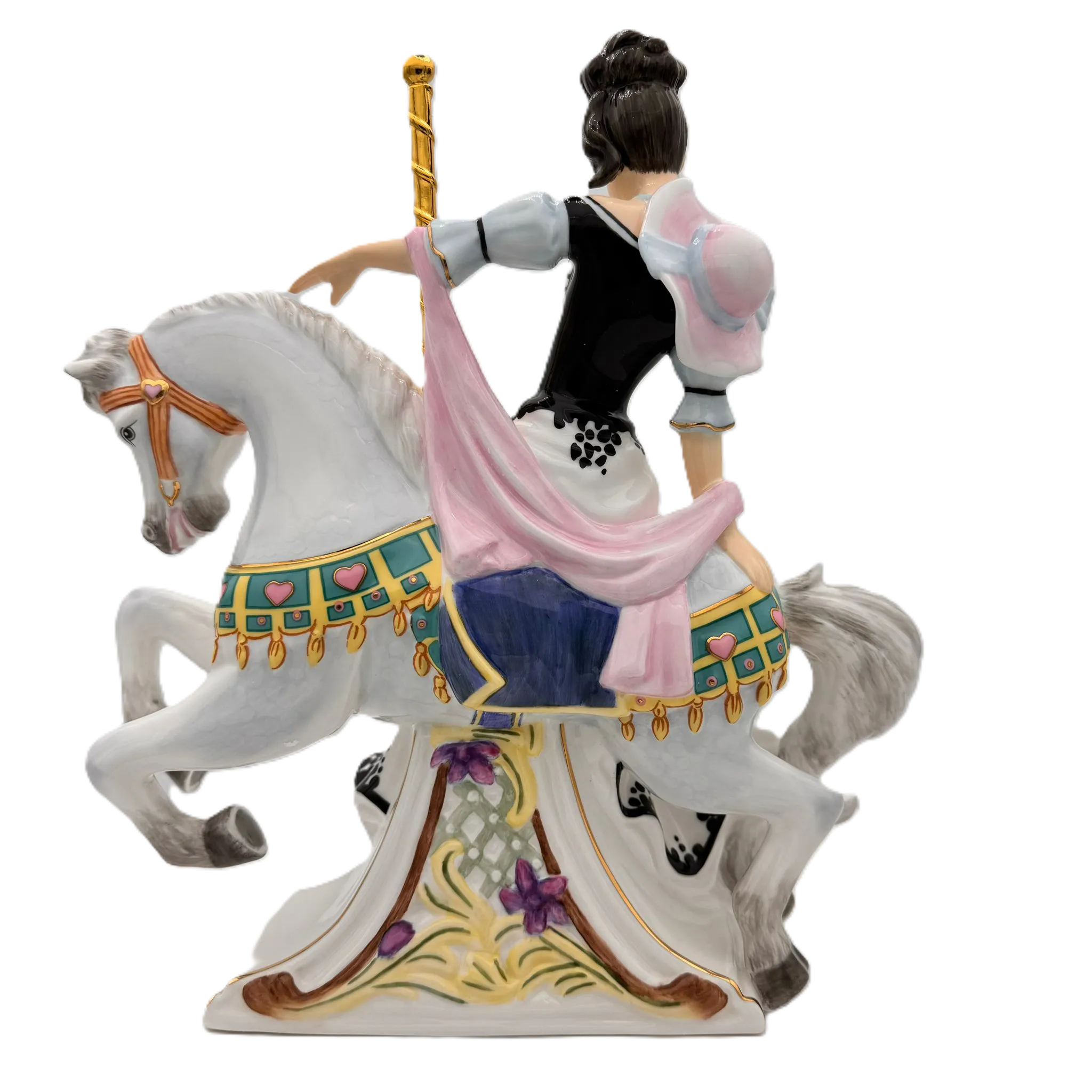 english ladies fairground attraction white figurine - Charterwells