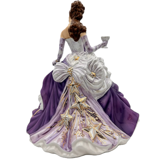 english ladies congratulations amethyst figurine - Charterwells
