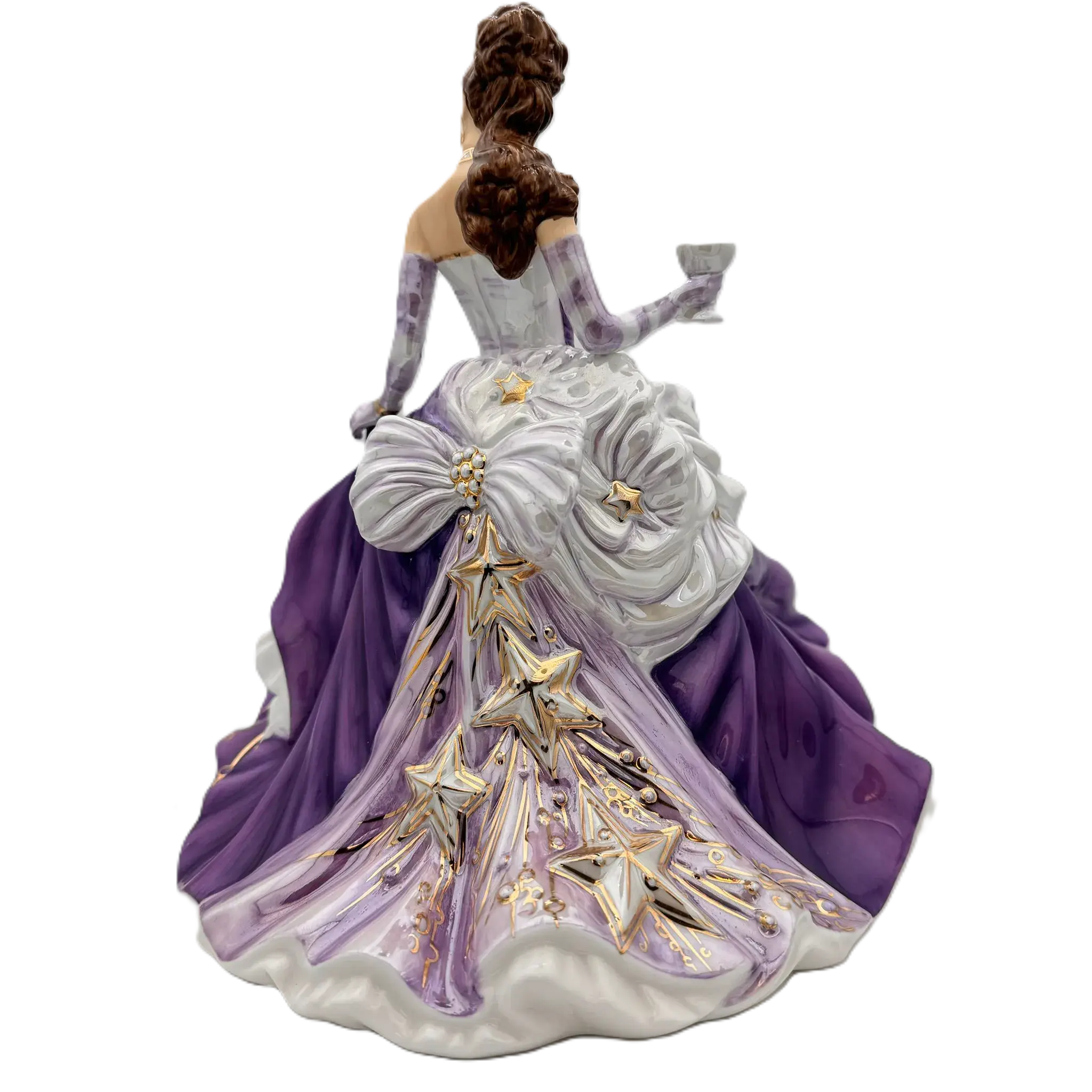 english ladies congratulations amethyst figurine - Charterwells