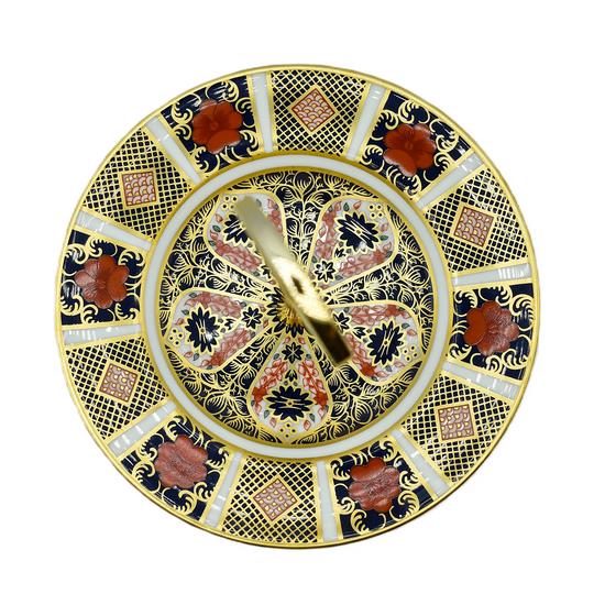 royal crown derby imari 1128 1 tier cake stand - Charterwells