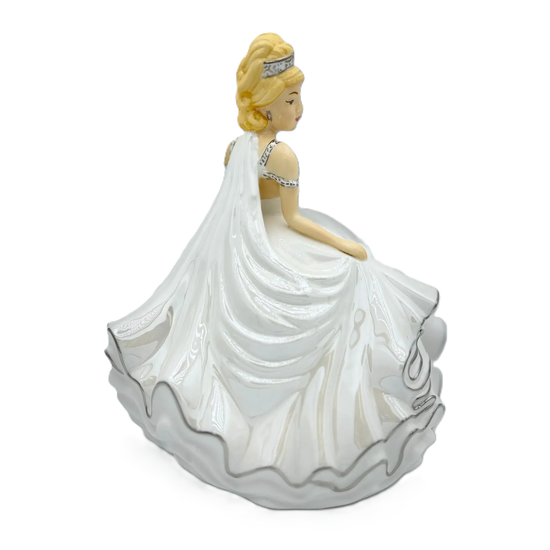 english ladies thelma madine mini bride of the year figurine blonde - Charterwells