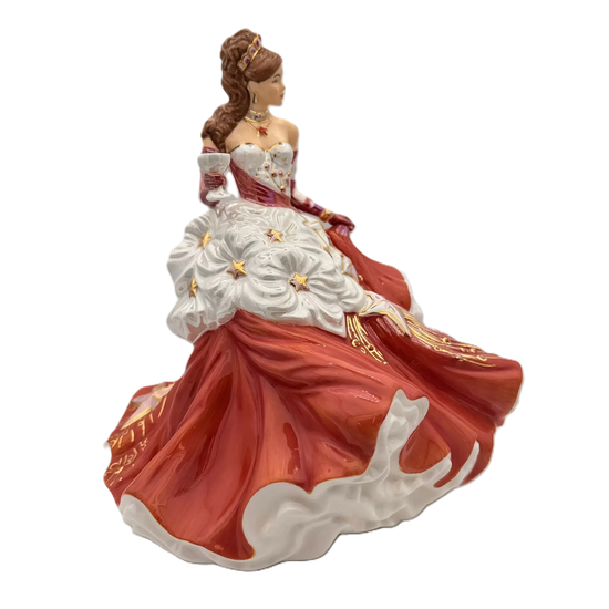 english ladies congratulations ruby figurine - Charterwells