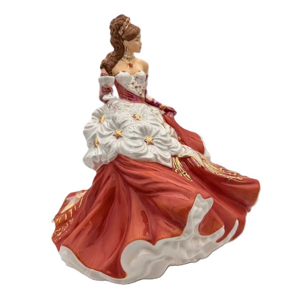 english ladies congratulations ruby figurine - Charterwells