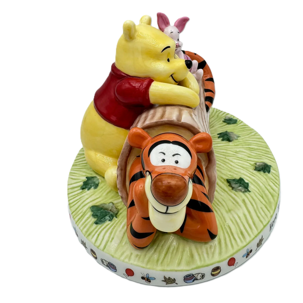 english ladies disney winnie the pooh here together friends forever figurine - Charterwells