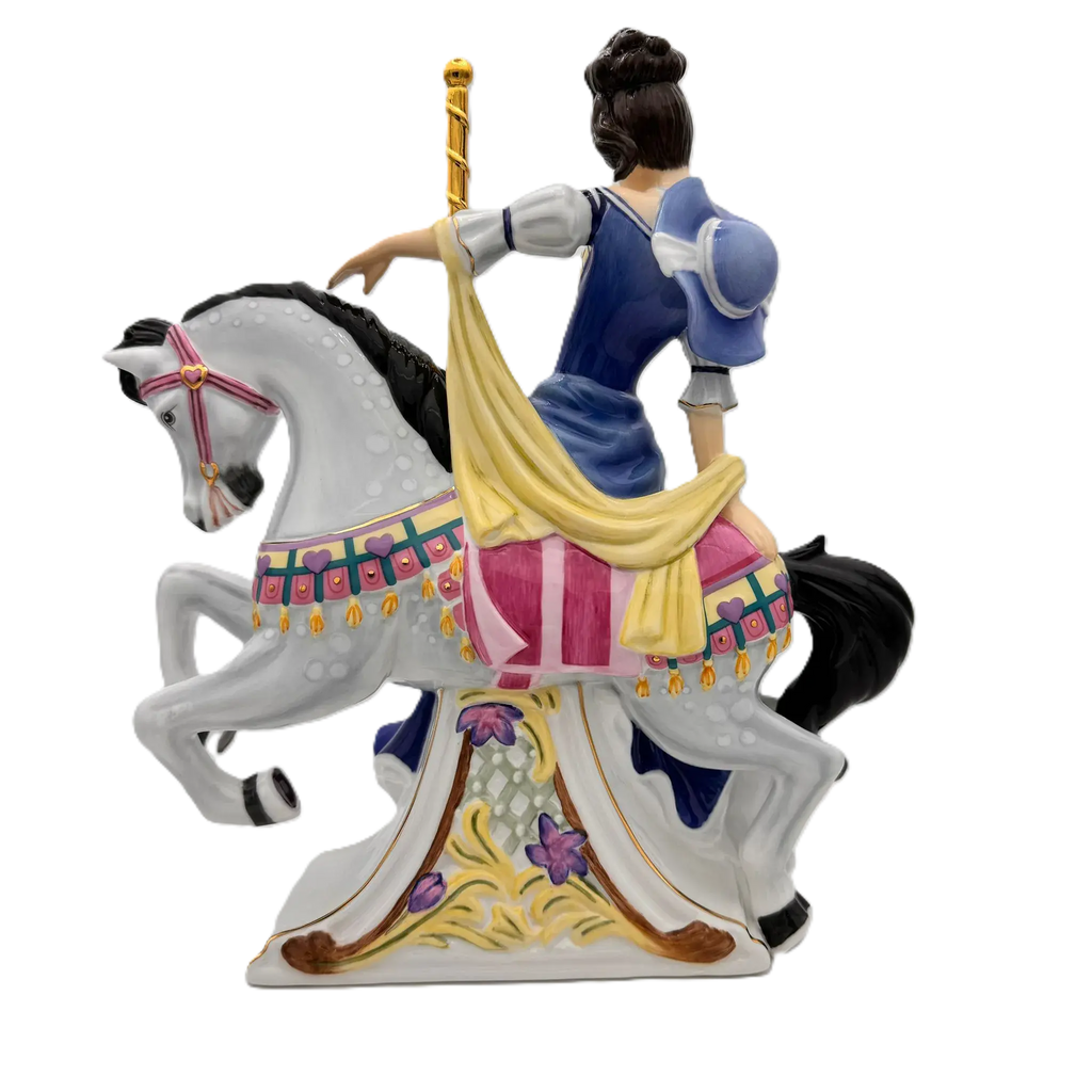 english ladies fairground attraction blue figurine - Charterwells