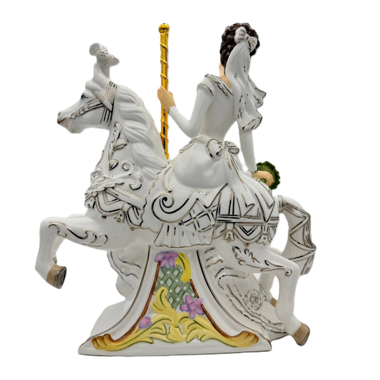 English Ladies Carousel Bride Figurine : Brunette