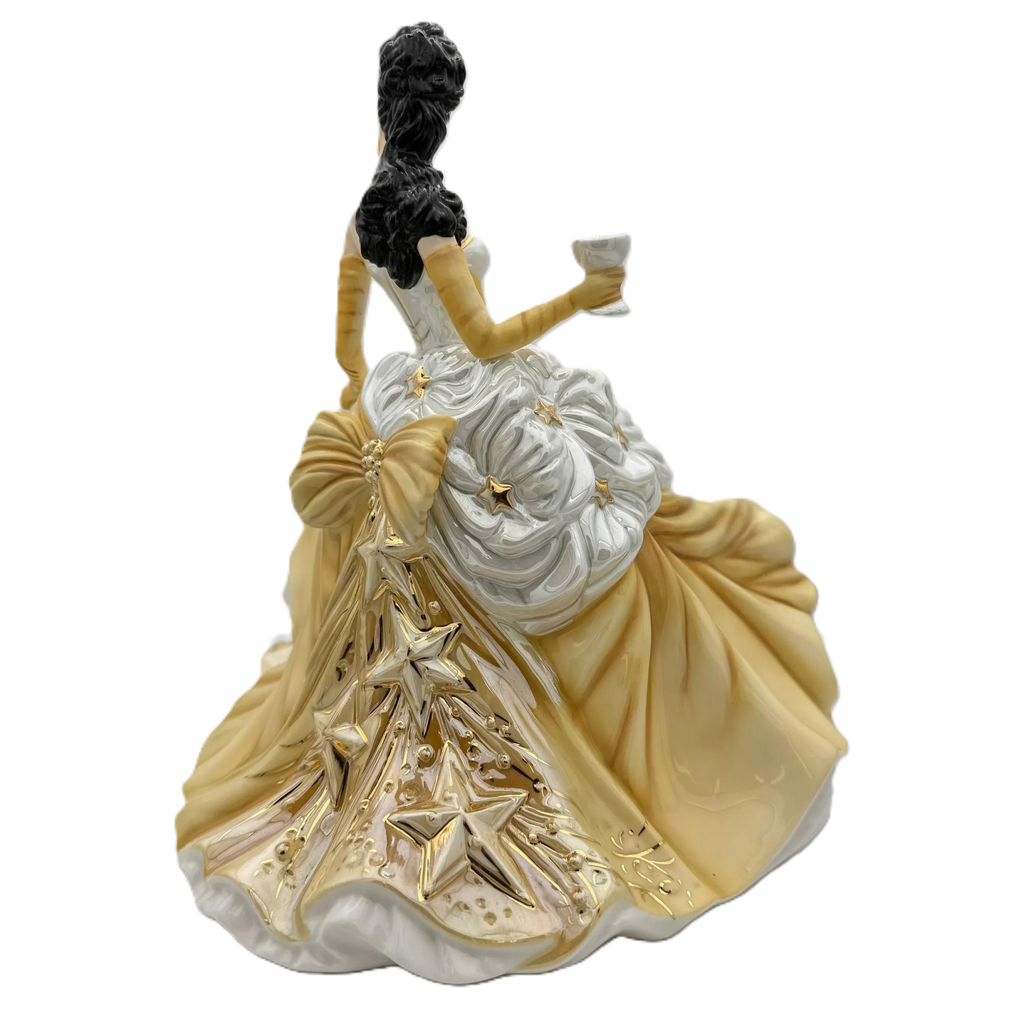 English Ladies Congratulations Gold Figurine