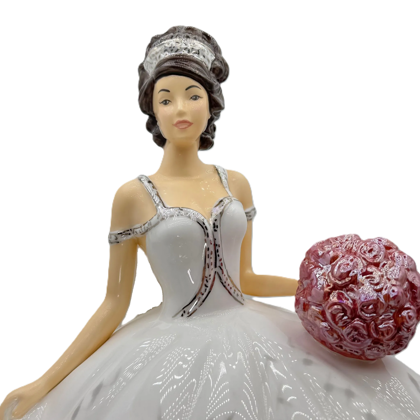 English Ladies Thelma Madine Bride of the Year Figurine : Brunette