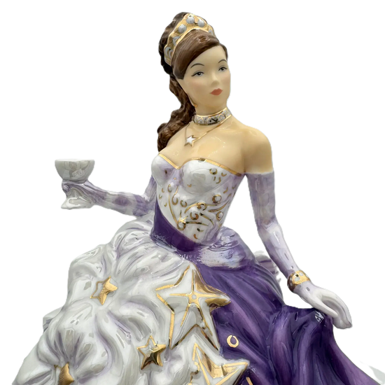 english ladies congratulations amethyst figurine - Charterwells