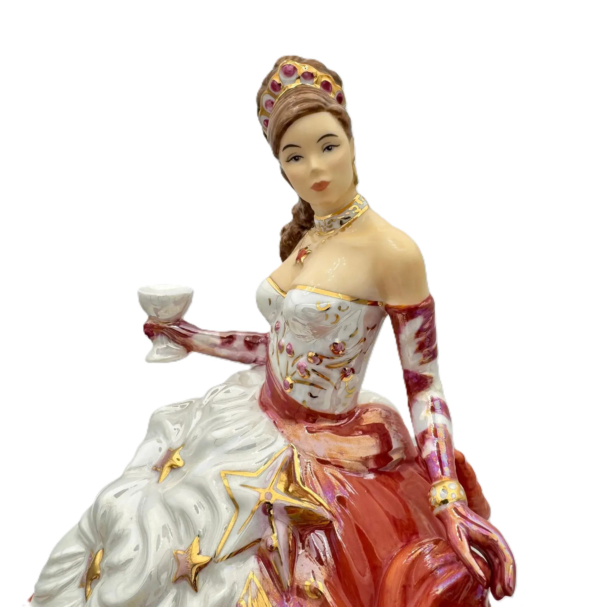english ladies congratulations ruby figurine - Charterwells