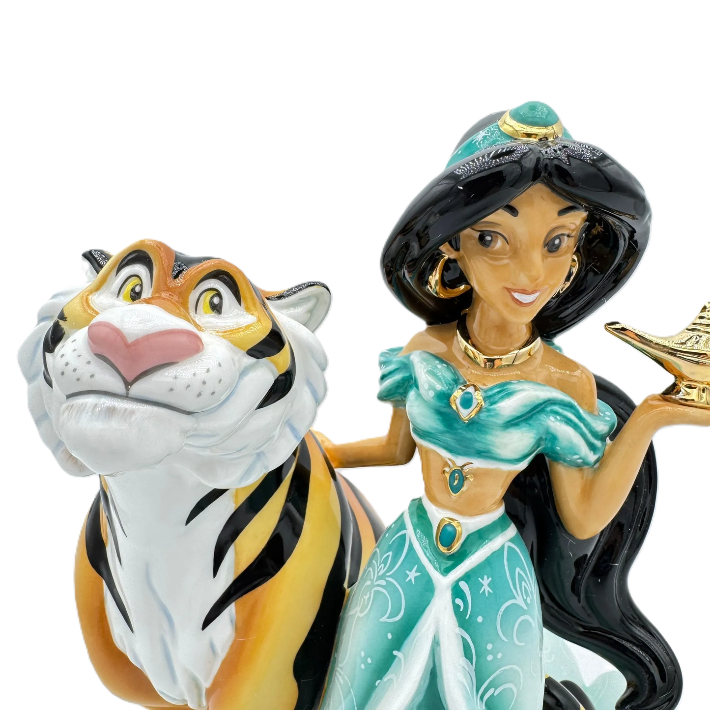 English Ladies Disney Aladdin Princess Jasmine & Rajah Figurine