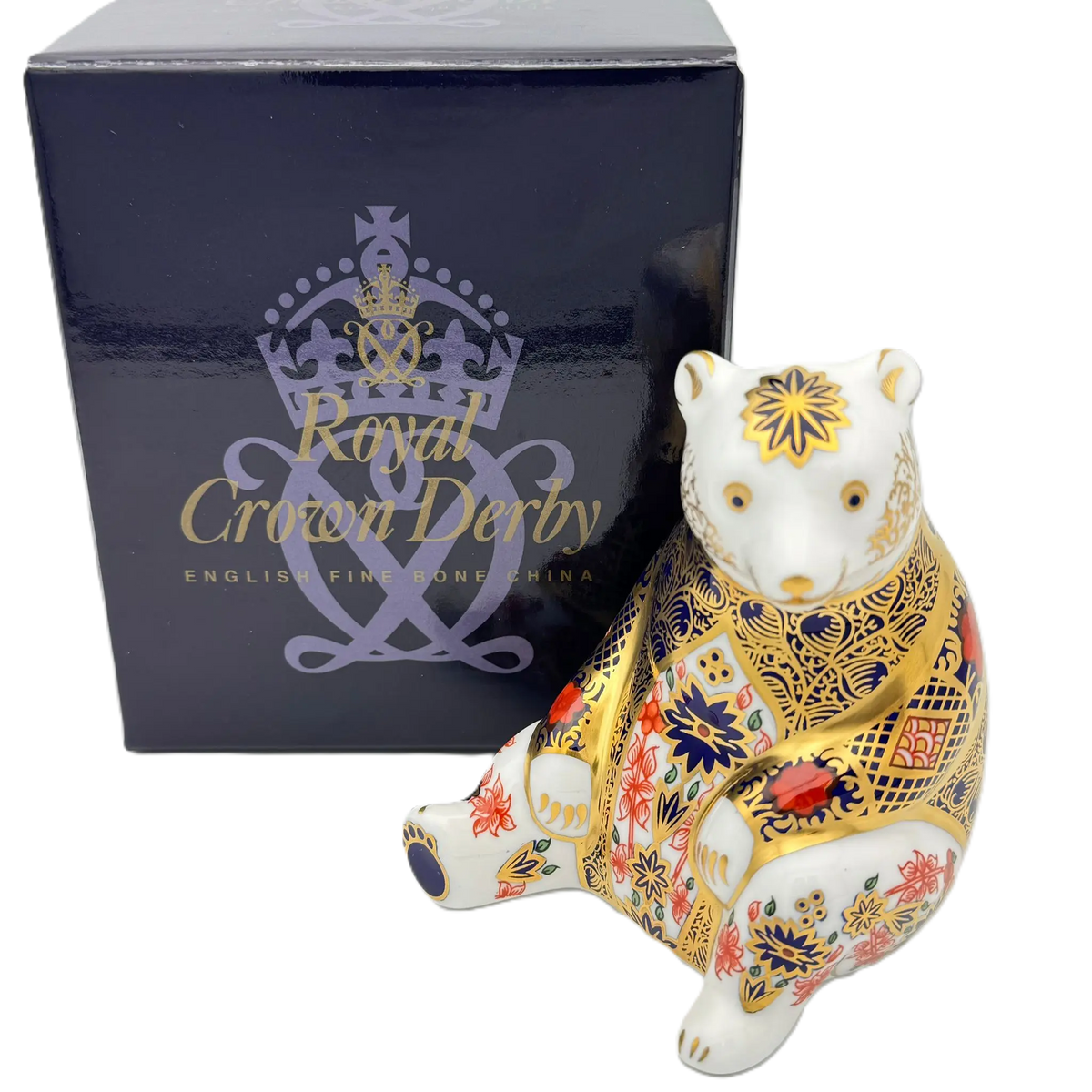 Royal Crown Derby Imari Honey Bear Paperweight Charterwells