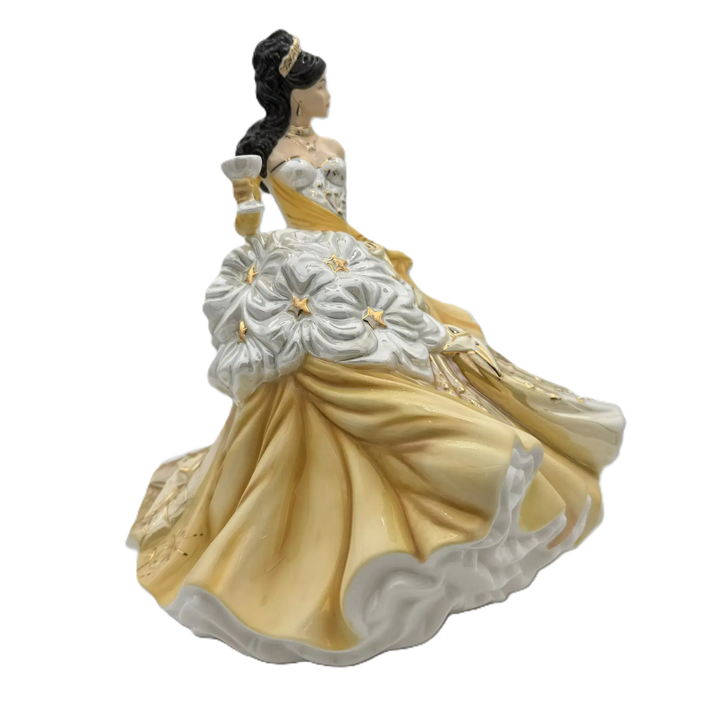english ladies congratulations gold figurine - Charterwells