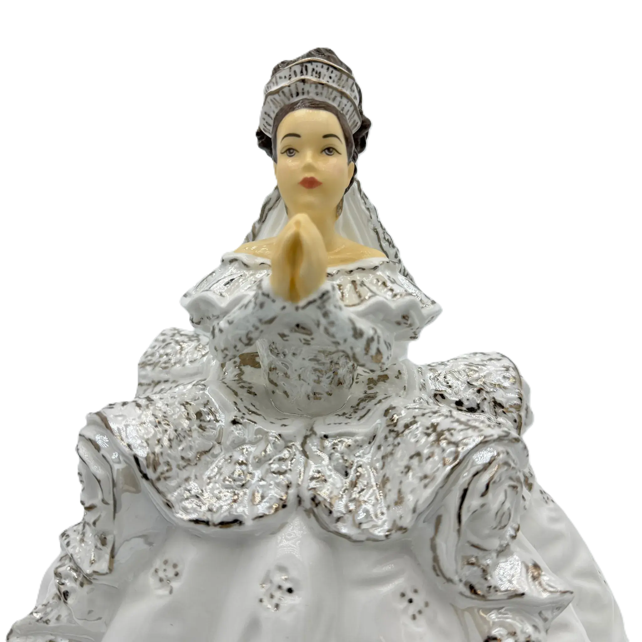 english ladies thelma madine little prayer communion figurine brunette - Charterwells