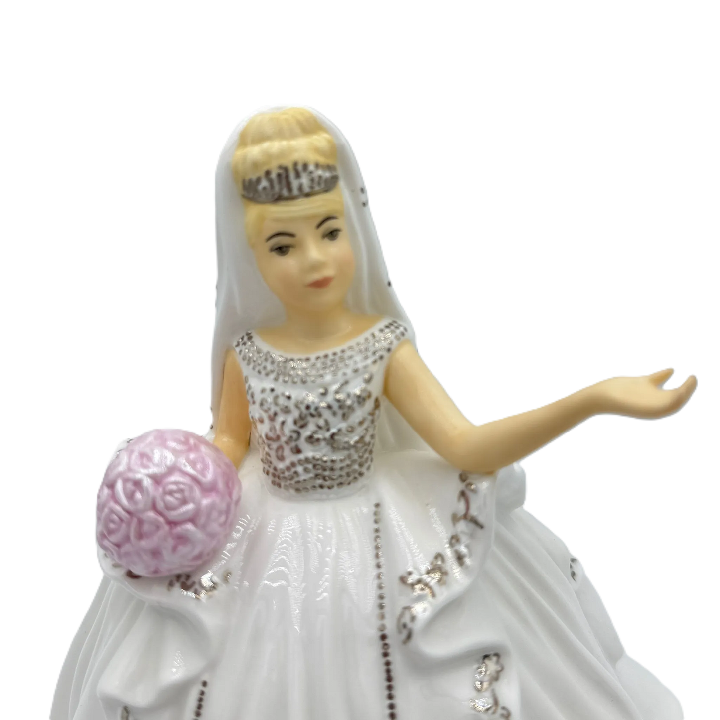 English Ladies Thelma Madine Mini Gypsy Affection Bride Figurine Blonde