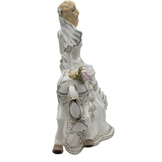 english ladies carousel bride figurine blonde - Charterwells