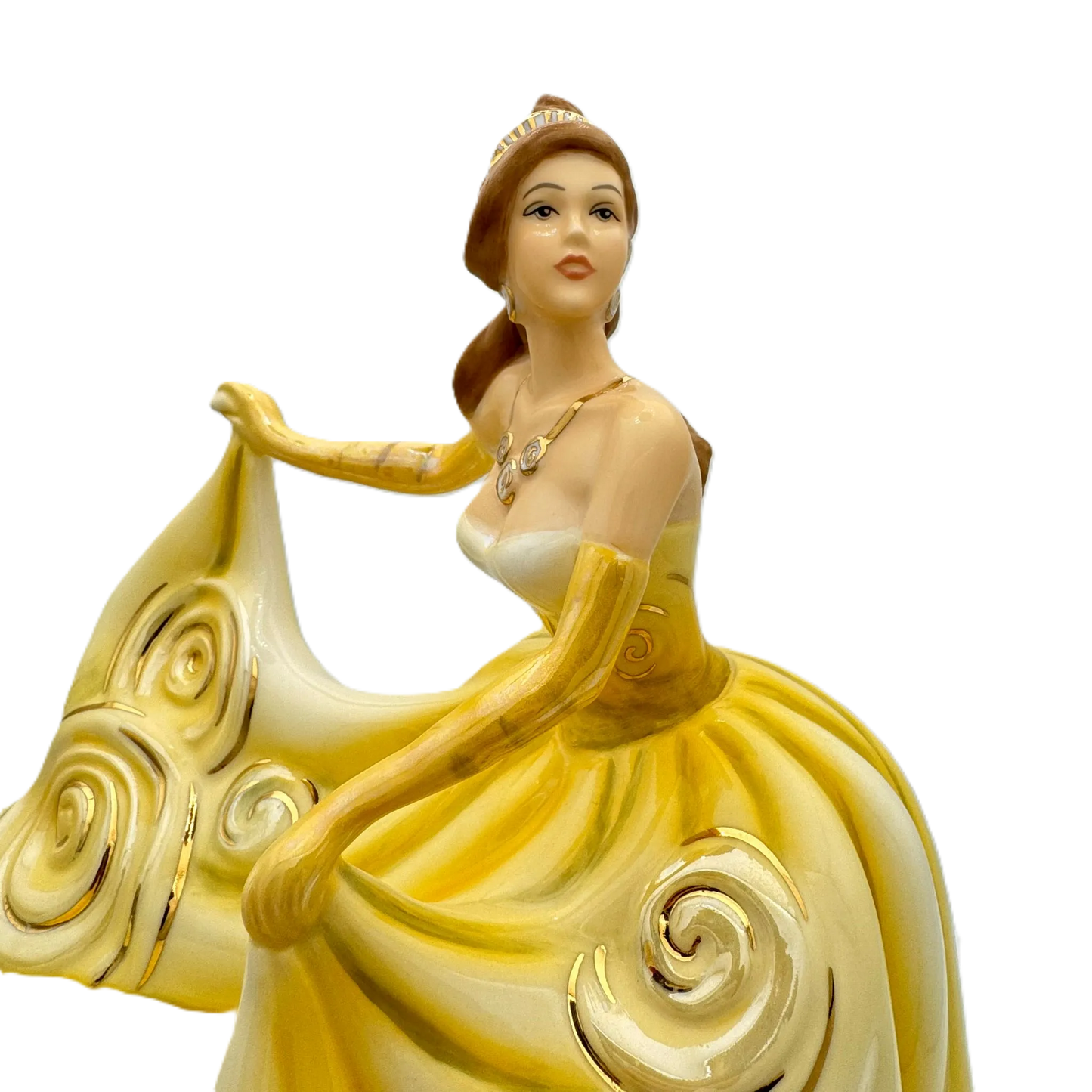 English Ladies Golden Charm Figurine