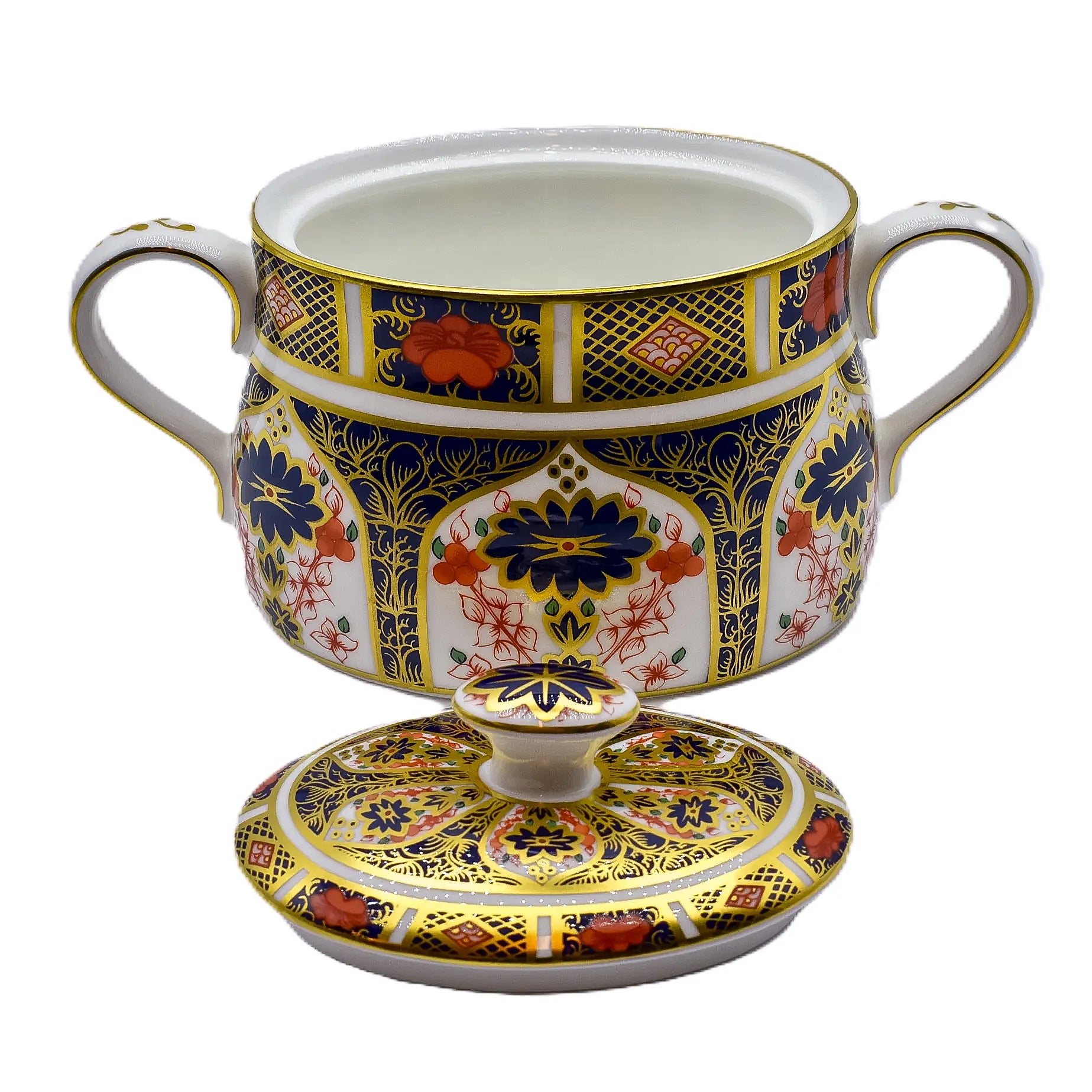 royal crown derby imari 1128 covered sugar bowl - Charterwells