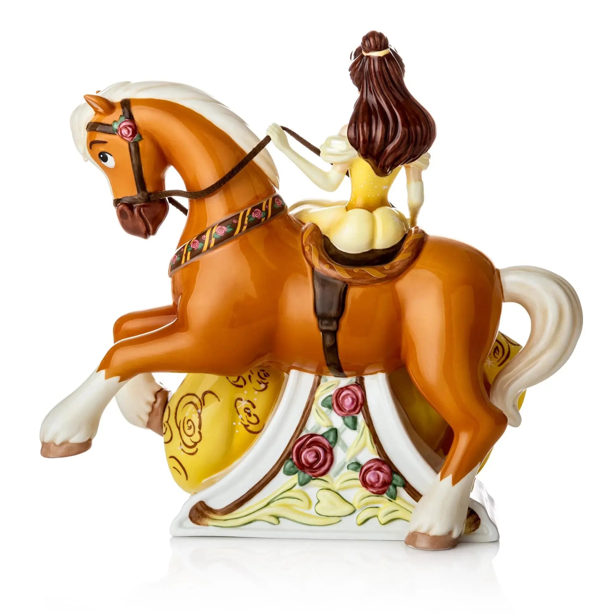 English Ladies Disney Beauty & the Beast Princess Belle & Philippe Figurine Charterwells