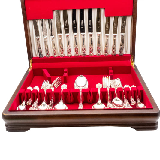 Canteen of Silver Plated Cutlery by Eben-Parker – Elegant Dining Set in Presentation Case Charterwells