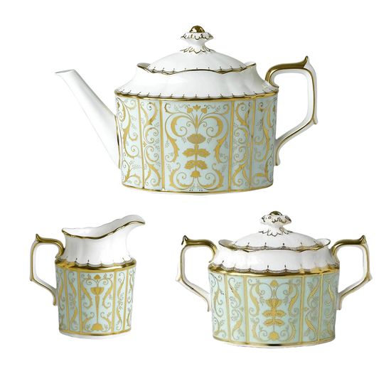 Royal Crown Derby Darley Abbey 3pc Tea Set Bone China Tableware Charterwells