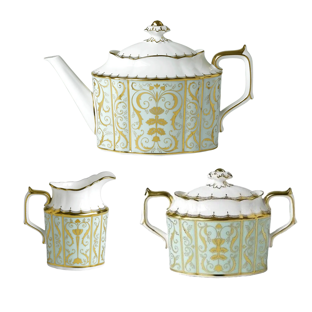 Royal Crown Derby Darley Abbey 3pc Tea Set Bone China Tableware Charterwells